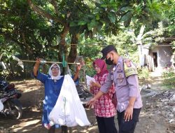 Bhabinkamtibmas Polsek Warunggunung Monitoring Kegiatan BIAN ( Bulan Imunisasi Anak )Di desa Warunggunung kecamatan Warunggunung.