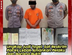 Ungkap Judi Togel, Sat Reskrim Polres Lebak Amankan Pelaku dan Barang bukti Ungkap Judi Togel, Sat Reskrim Polres Lebak Amankan Pelaku dan Barang bukti