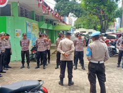 Kapolsek Somba Opu pimpin apel pengamanan unjuk rasa di kantor dinas kesehatan Kab Gowa