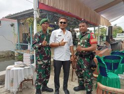 Kades Sukadaya Hadiri Acara HUT TNI Ke-77 di Koramil 10 Sukatani