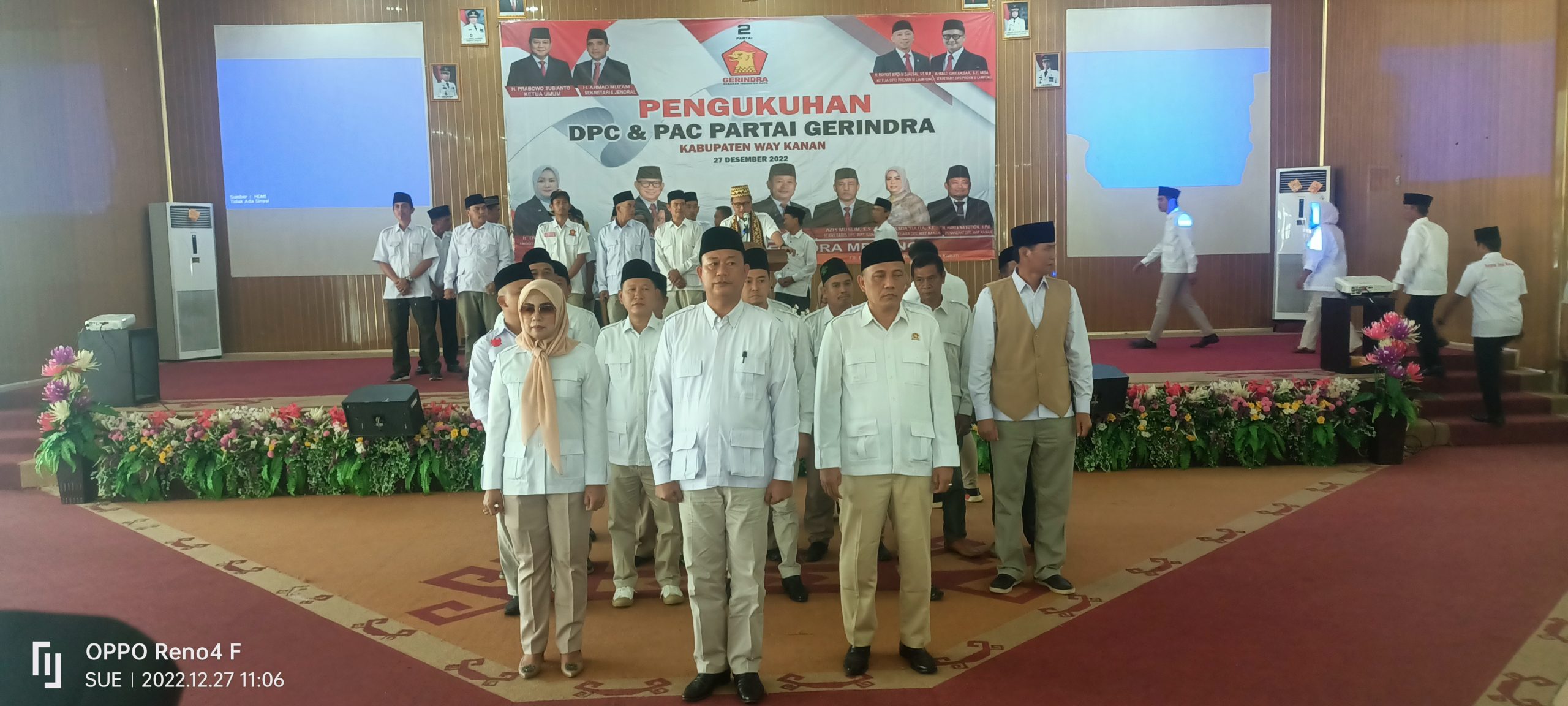 DPC dan PAC Partai Gerindra Kabupaten Way Kanan Resmi Dikukuhkan