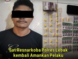 Sat Resnarkoba Polres Lebak kembali Amankan Pelaku Pengedar Obat Tanpa izin Edar