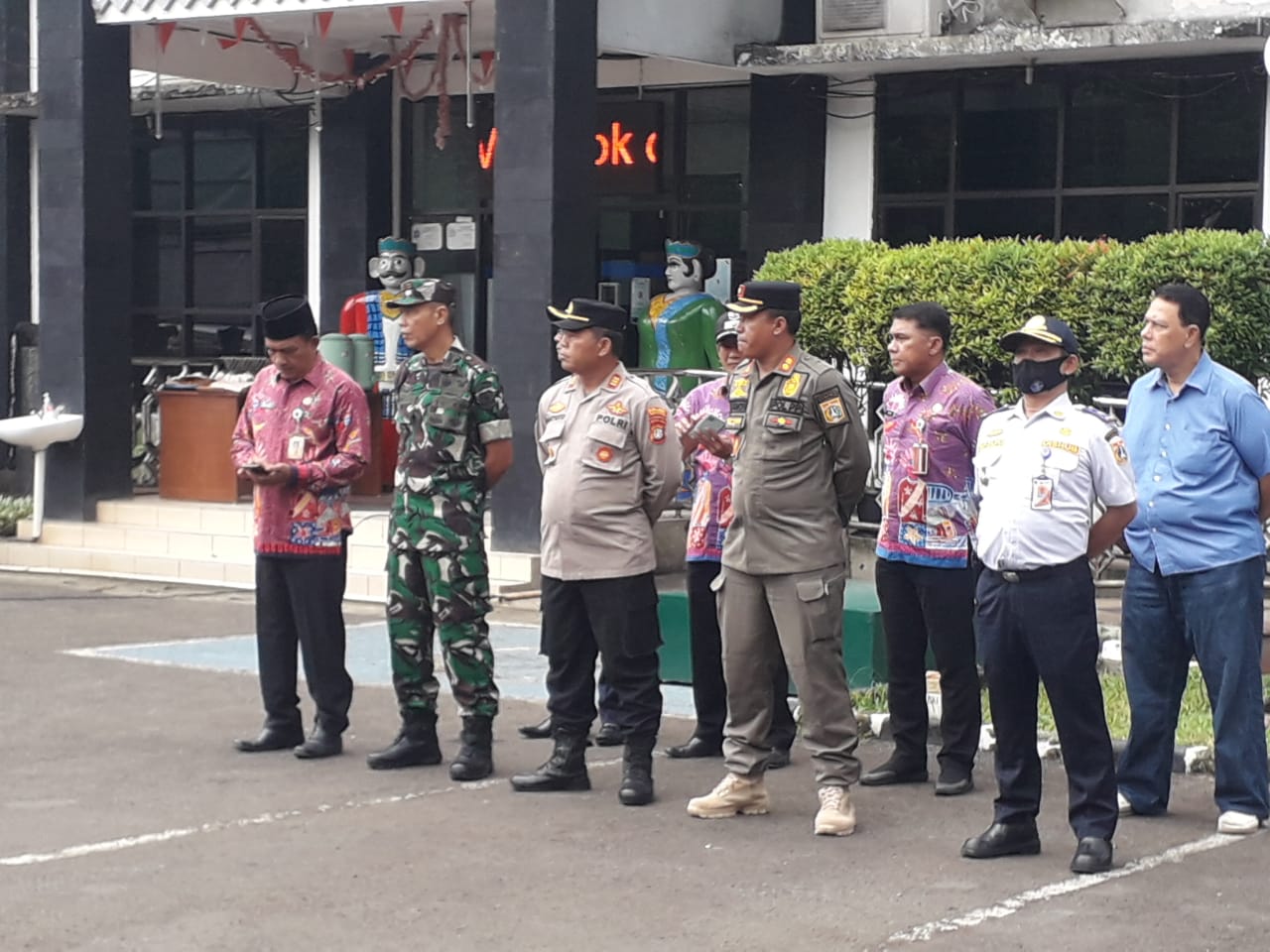 Koramil 07/Cipayung Bersama Forkopincam Kec. Cipayung Gelar Apel Kesiapan Antisipasi Banjir