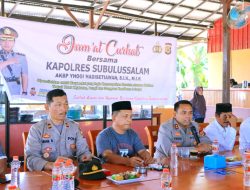 Jumat Curhat Kapolres Subulussalam Bersama Muspika Sultan Daulat, Santuni Anak Yatim dan Duafa