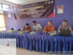 Panit I Intelkam Polsek Warunggunung Polres Lebak Monitoring Bimtek Pantarlih Oleh PPK kepada PPS Se-Kecamatan Warunggunung