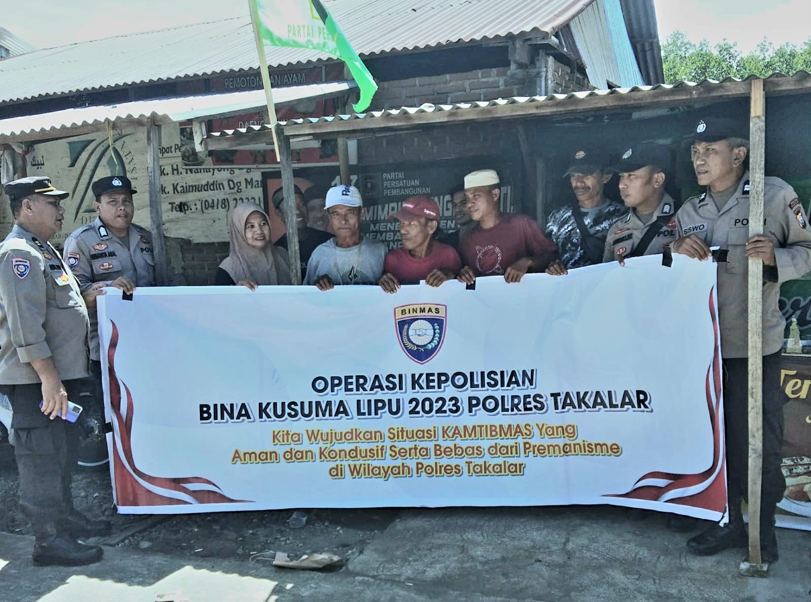 Hari ke 9 Operasi Bina Kusuma Lipu 2023, Sat Binmas Berikan Binluh Kepada Masyarakat Takalar Lama