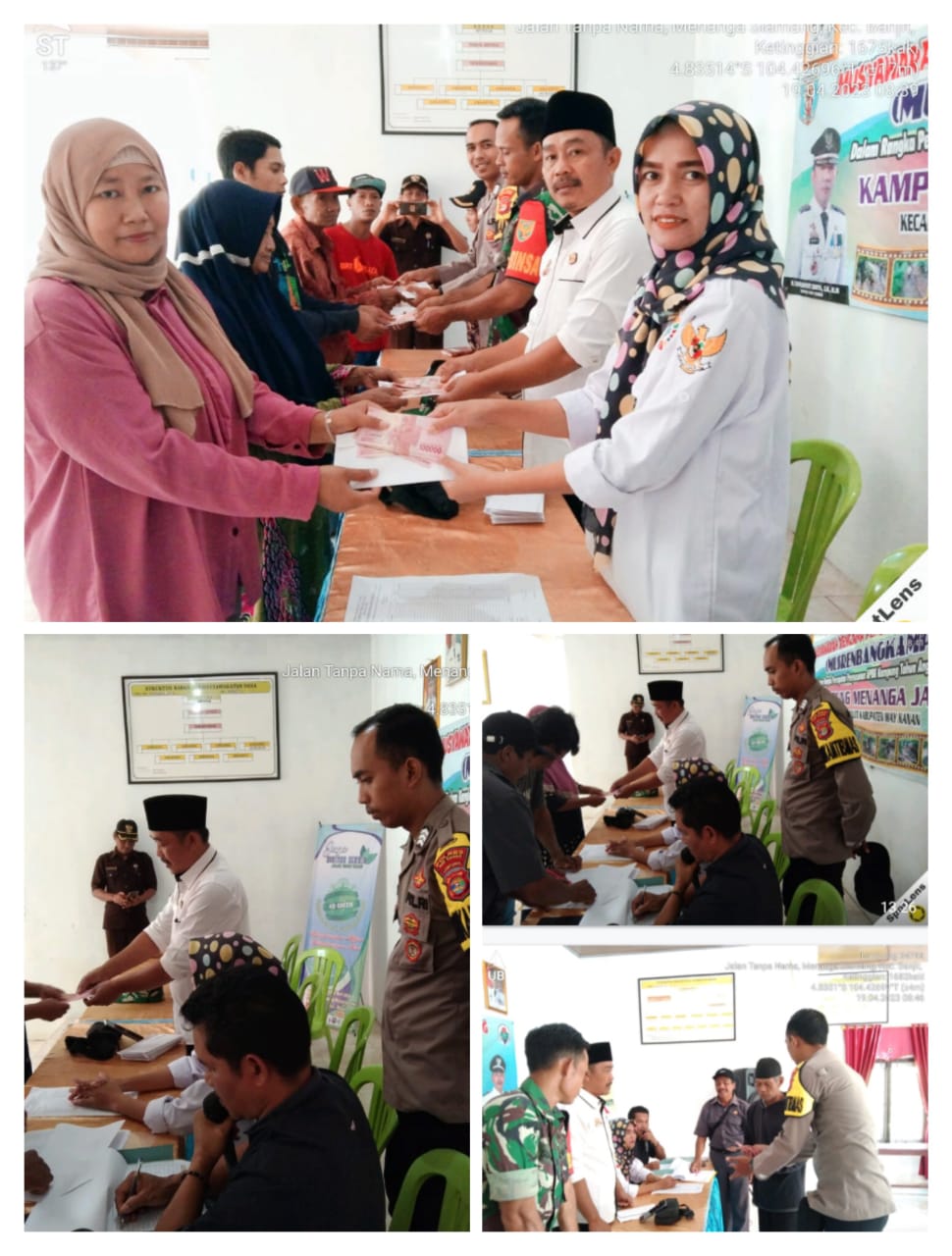 Kampung menanga jaya kecamatan banjit bagikan BLT dd tahap pertama kepada 28 Keluarga Penerima Manfaat