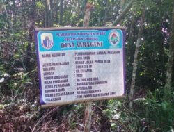 Pengerjaan Proyek Poros Desa Sarageni Di Duga Di Kerjakan Asal Jadi