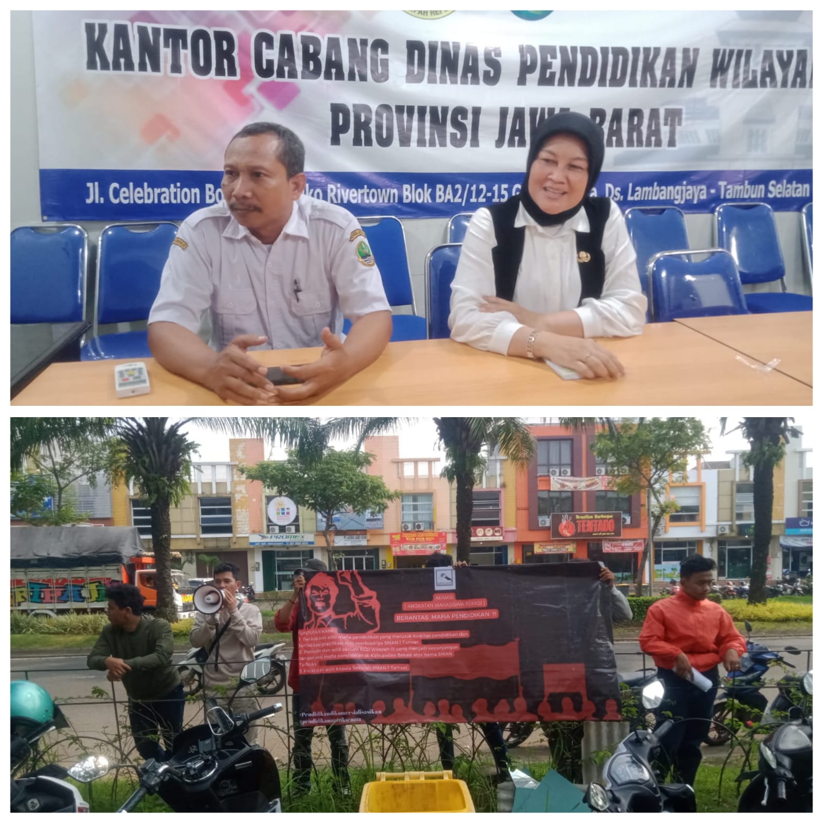 Gelar Demo Aksi Damai di Kantor KCD,Akmasi Minta Evaluasi Kinerja Kepsek SMAN1 Tambun Selatan