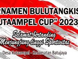 Pemuda Dan Remaja Kutaampel Gelar Acara Turnamen Bulutangkis Memeriahkan HUT RI ke 78