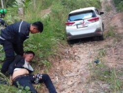 Heboh kejar mengejar mobil, akhirnya Polisi dibantu warga amankan 1 mobil, 1 orang dan barang haram sabu