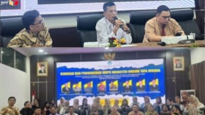Himpunan Mahasiswa Program Studi (HMPS) Magister Hukum Tata Negara (SIYASAH) UIN Raden Fatah Palembang Adakan Pengukuhan Dan Seminar Bahas Tentang Kontribusi Mahasiswa Pada Pemilu 2024