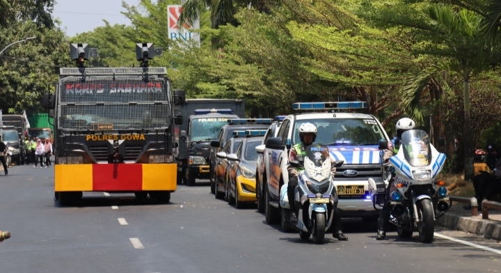 Jelang Pemilu 2024, Polres Gowa Gelar Show Of Force