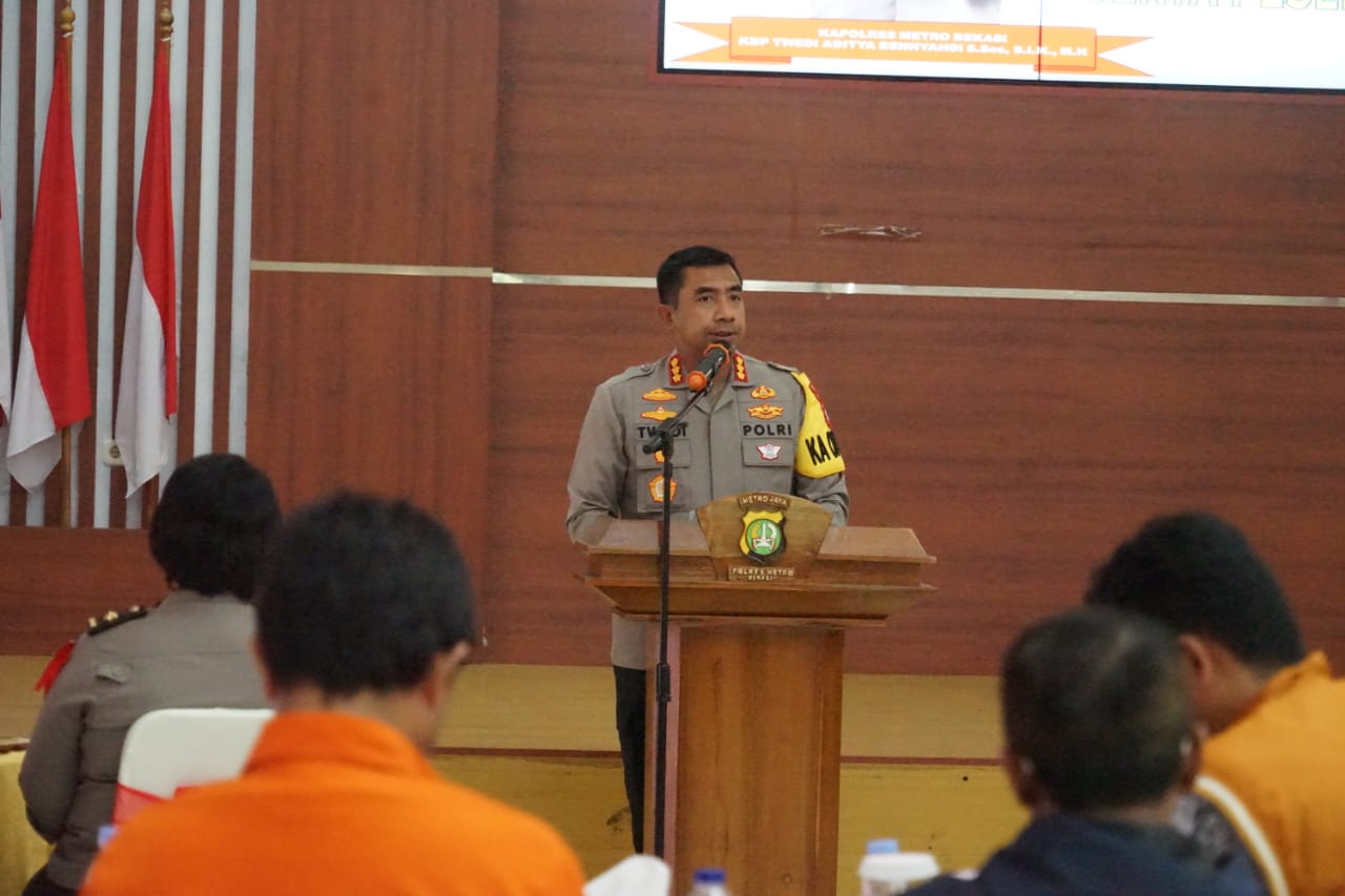 Jelang Pesta Demokrasi 2024, Kapolres Gelar Coffe Morning Bersama Forkopimda Dan Ketua Partai Se-Kabupaten Bekasi
