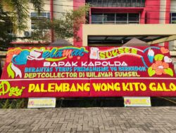 Mapolda Sumsel Banjir Karangan Bunga, Dukung Polisi Tindak Tegas Premanisme Berkedok Debt Collector 