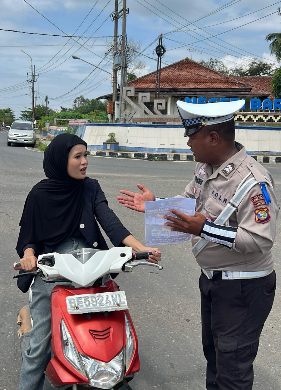 Operasi Keselamatan Krakatau 2025 Berakhir, Polres Way Kanan Tegur Ribuan Pengendara Langgar Lalu Lintas