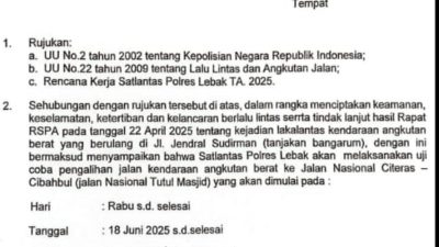 Viral!!! Surat Satlantas Picu Protes Warga Citeras:  Soal Truk Galian