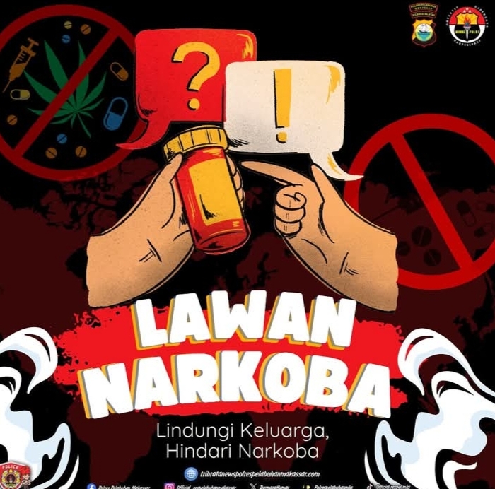 POLRES PELABUHAN MAKASSAR GAUNGKAN KAMPANYE: LAWAN NARKOBA, LINDUNGI KELUARGA!