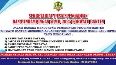 Buka Sekretariat Pengaduan dan Pendampingan, Forwatu Banten Kawal SPMB 2025