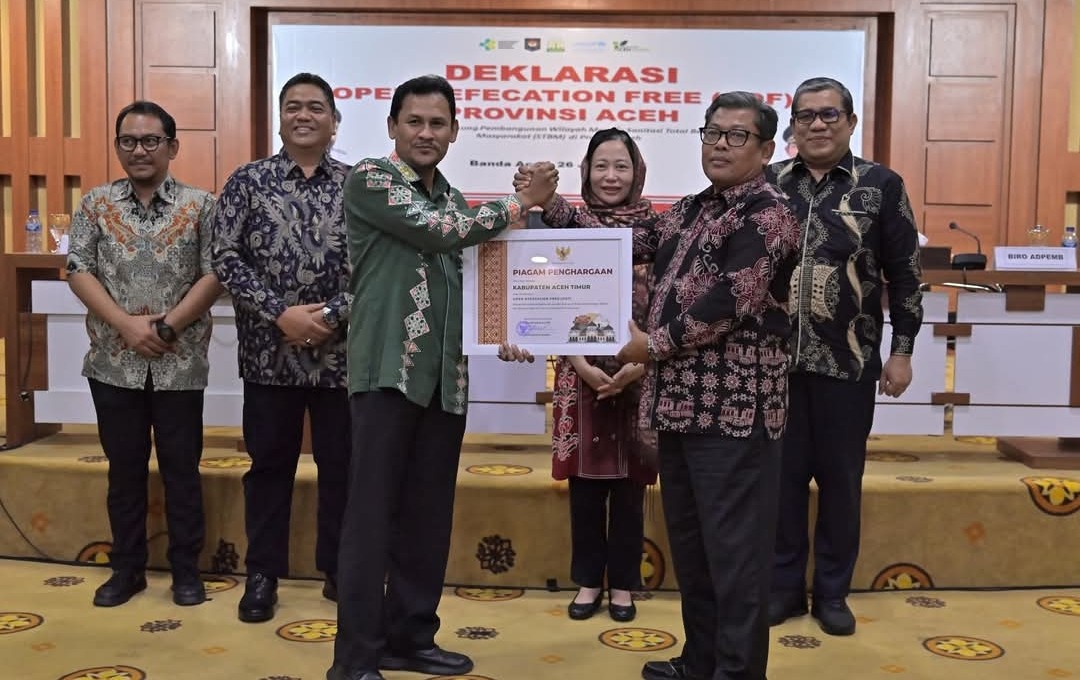 KABUPATEN ACEH TIMUR RAIH PENGHARGAAN ODF DARI GUBERNUR ACEH