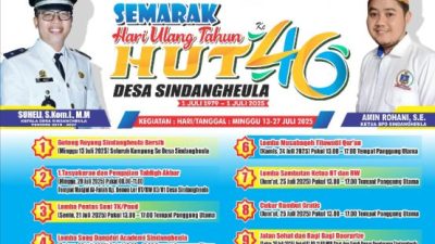 Semarak Hari Ulang Tahun HUT ke-46 Desa Sindangheula, SEGERA DAFTAR