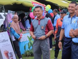 Kapolres Maros Hadiri Bazar Dan Pasar Murah Dalam Rangka Hari Bakti TNI AU KE-78