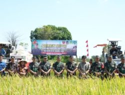 Kapolres Maros Hadiri Panen Raya Padi Yang Digelar Kogabwilhan II Mabes TNI