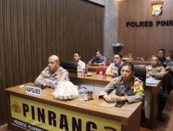 Kapolres Pinrang Hadiri Giat Anev Harian Kapolda Sulsel Secara Virtual, Bahas Kamtibmas Wilayah