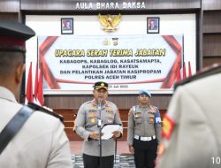 Kapolres Aceh Timur Pimpin Sertijab Kabag, Kasat, Kapolsek dan Pelantikan Kasipropam Kapolres Aceh Timur Pimpin Sertijab Kabag, Kasat, Kapolsek dan Pelantikan Kasipropam