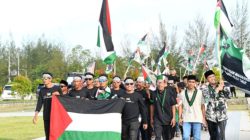 Polres Aceh Timur Amankan Gema Sholawat Untuk Solidaritas Kemerdekaan Palestina