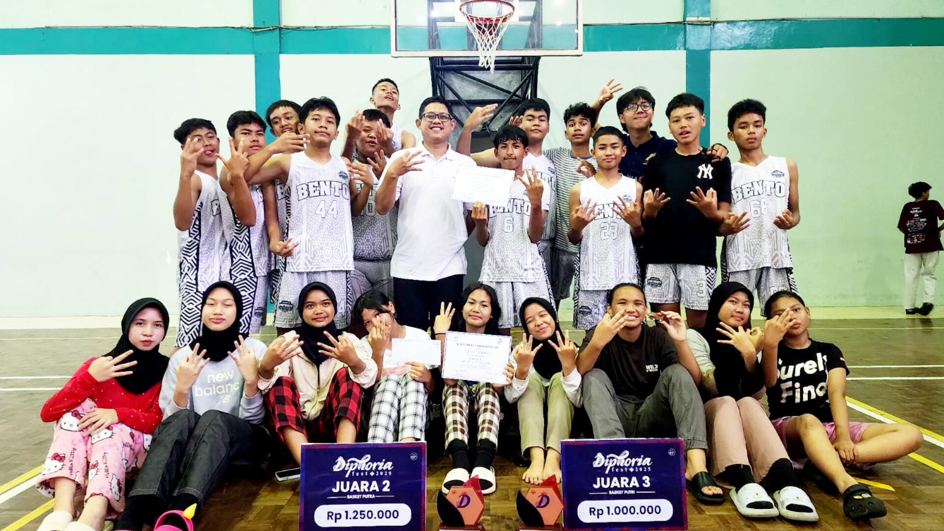 SMPN 3 Depok Raih Runner Up di Turnamen Basket Diphoria Fest 2025