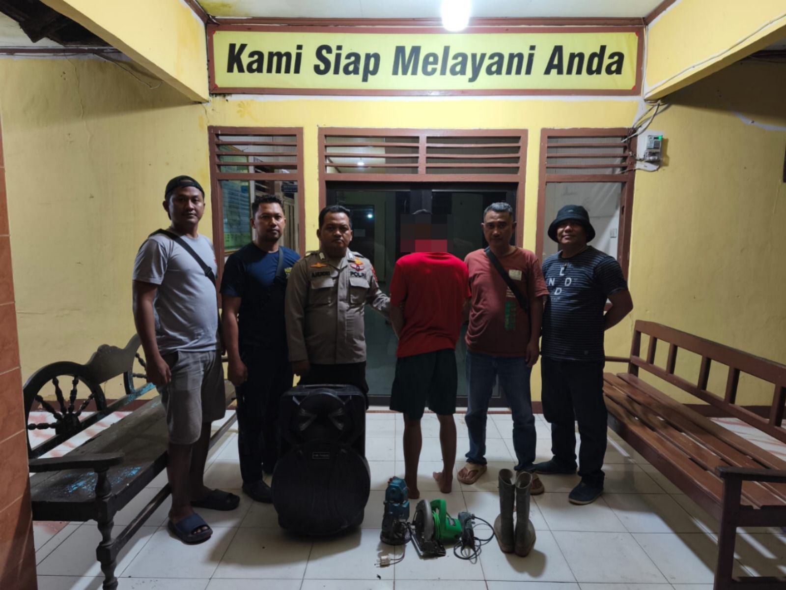 Curat di Negara Batin, Polsek Negara Batin Bekuk Diduga Pelaku Curi Speker Aktif dan Mesin Gerinda