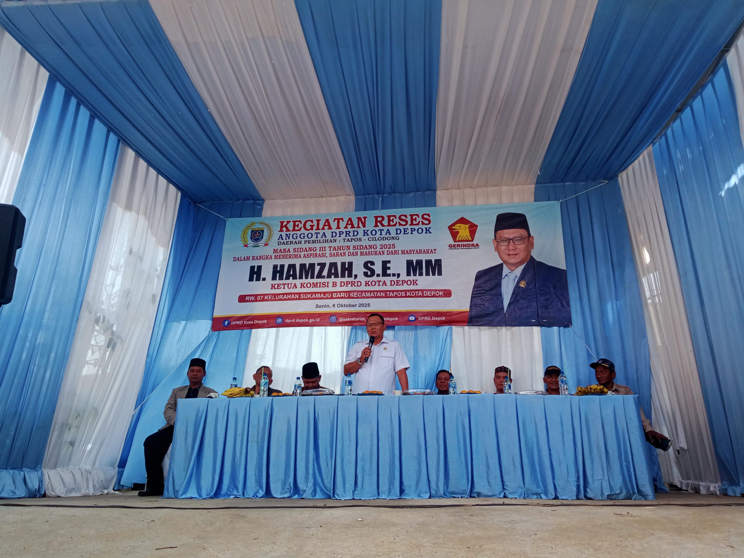 Reses Hari ke-6 di Sukamaju Baru, Hamzah Ingin Permasalahan Banjir Selesai