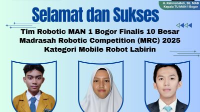 Dunia Sains Bangga, Tim Robotik Nassy MAN 1 Bogor Lolos Kompetisi Nasional