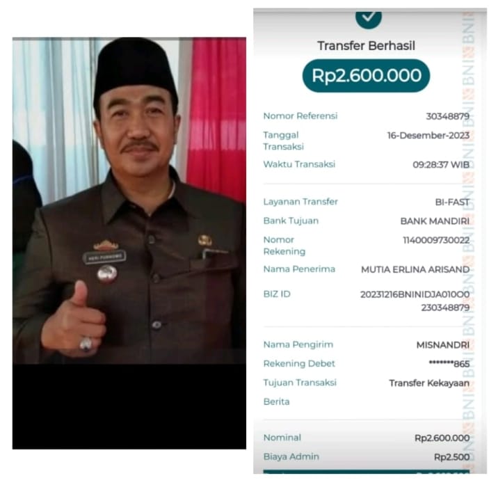 Inspektorat Lampung Selatan Diduga ada Kerja Sama Dengan Ketua PKK dan Mantan Camat Merbau Mataram.