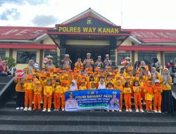 Operasi Zebra Krakatau 2025, Kamsel Satgas Preventif Gelar Polsanak di Polres Way Kanan