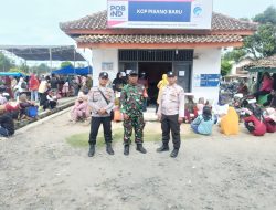 Polsek Bumi Agung Lakukan Pengamanan BLTS Kesra di Kantor Pos 34782 Pisang Baru