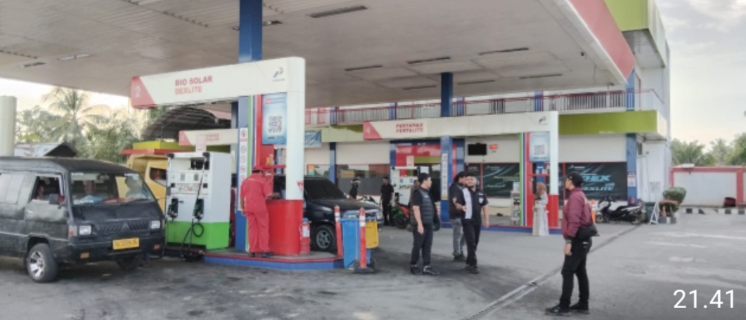 Polres Aceh Timur Cek SPBU Antisipaai Potensi Kelangkaan BBM Bersubsidi.