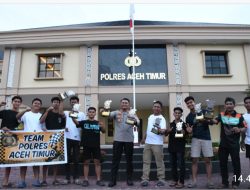 Tim Polres Aceh Timur Sukses Membawa Pulang 8 Trophy di Kejuaraan Grasstrack Piala Kapolda Aceh