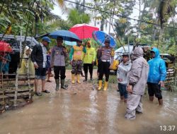 Polres Aceh Timur Monitoring Wilayah Banjir di Madat