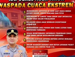 Imbauan Kapolres Aceh Timur Dalam Menghadapi Potensi Bencana di Musim Hujan