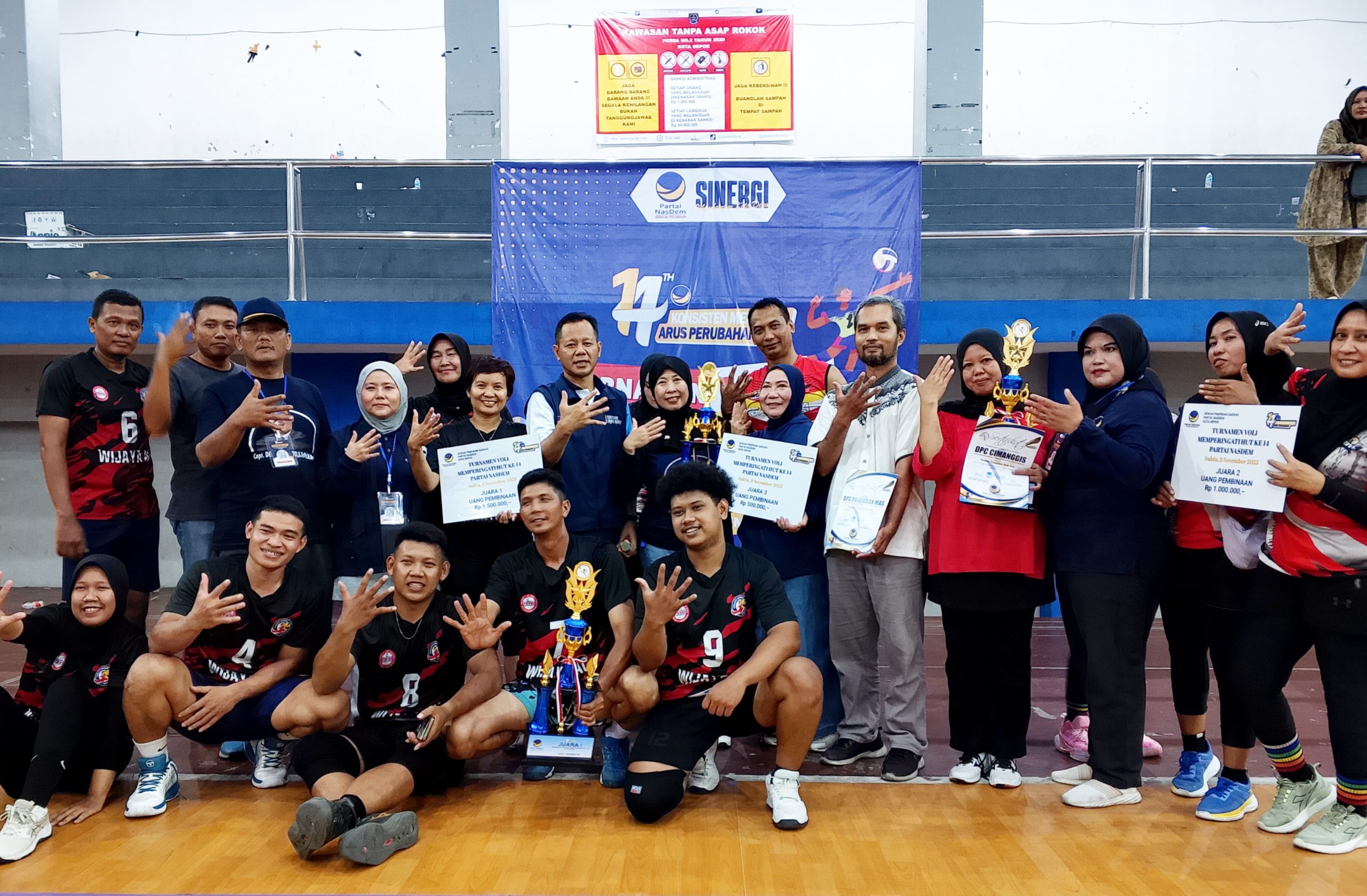 Meriah! Turnamen Voli NasDem Depok Warnai Rangkaian HUT ke-14