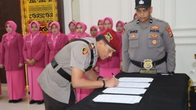 Kapolres Aceh Timur Pimpin Sertijab Kasat Intelkam, Kapolsek dan Pelantikan Kasat Reskrim