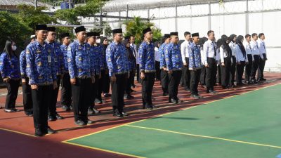 Rutan Depok Peringati HUT ke-54 KORPRI Sekaligus Penyerahan Penghargaan Tiga Pegawai