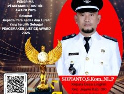 Kepala Desa Lingkis Raih Peacemaker Justice Award 2025