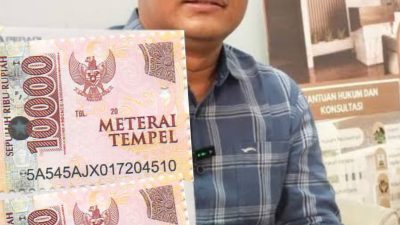 Materai Bukan Penentu Sahnya Perjanjian, Begini Penjelasan Praktisi Hukum Andi Tatang