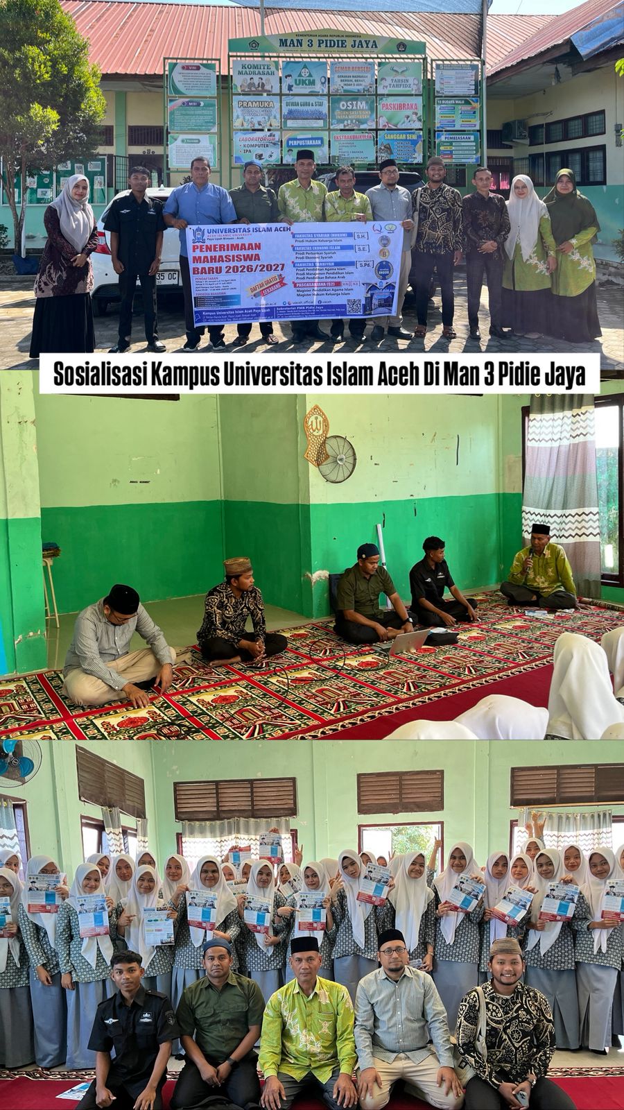 Universitas Islam Aceh Sosialisasikan Penerimaan Mahasiswa Baru di MAN 3 Pidie Jaya