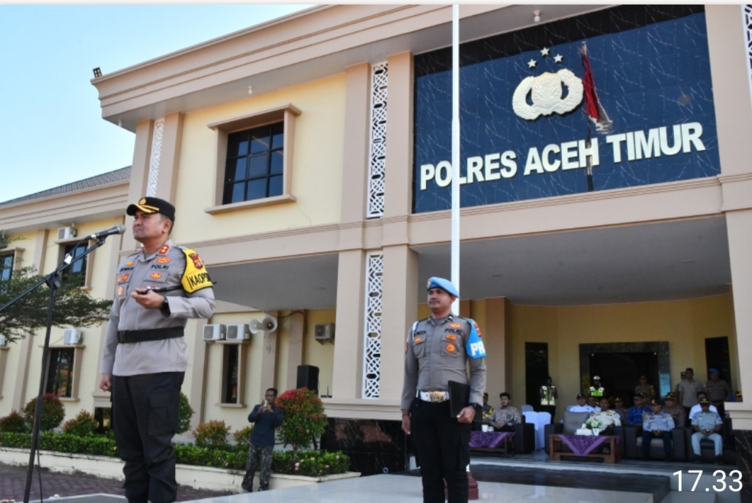 Polres Aceh Timur Gelar Apel Operasi Ketupat Seulawah 2026, Siap Amankan Arus Mudik Lebaran