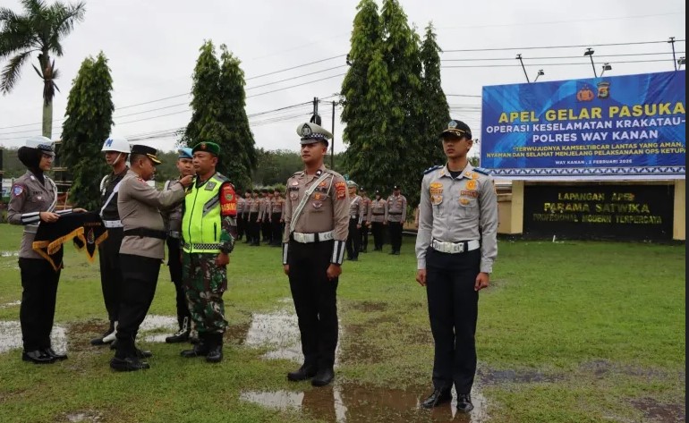 Polres Way Kanan Gelar Pasukan Apel Cipta Kondisi 2026