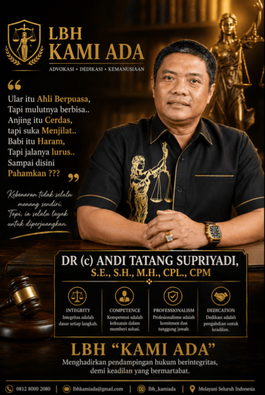 DR (C) Andi Tatang Supriyadi, S.E., S.H., M.H., CPL., CPM., Pengacara Handal dengan Dedikasi pada Keadilan dan Kemanusiaan
